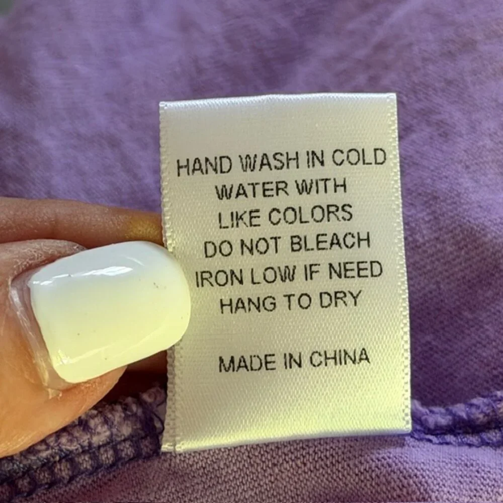 Blue Velvet Color Relax Fit Top in Purple Size Small - Picture 9 of 9